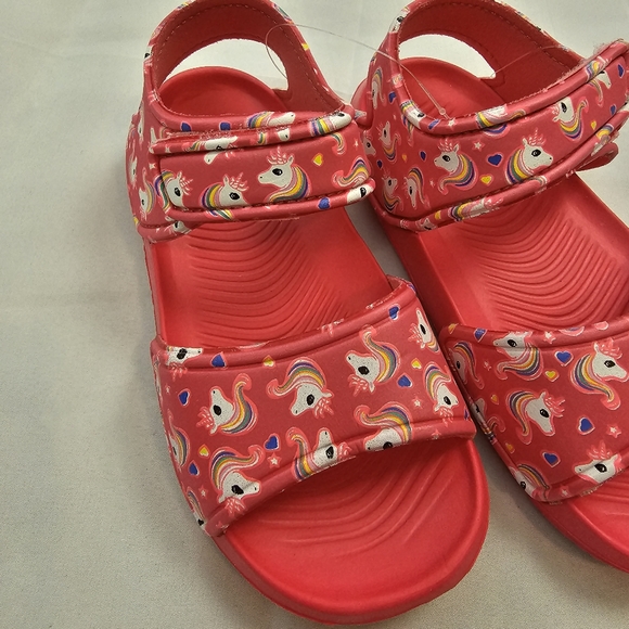 NWT, Toddler's Sandals Unicorn Red Kid Shoes Size 8-11.5 - Picture 4 of 11